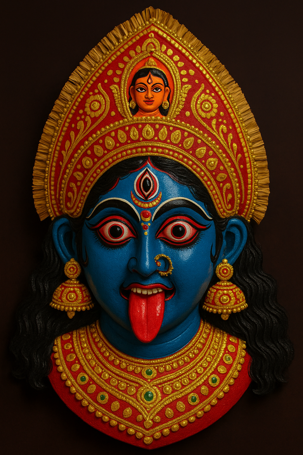 Traditional Chhau face mask inspired by Indian performance craft